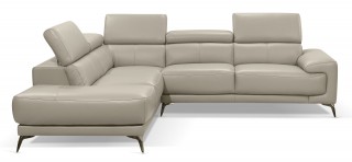 Advanced Adjustable Leather Sectional with Chaise