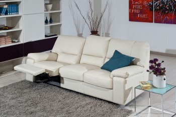 Luxor Italian Leather Sofa Set with Sliding Seats