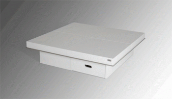 White Gloss Coffee Table with Pull Out Squares
