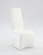 Fully Upholstered Side Chairs with Contour High Back In White or Black