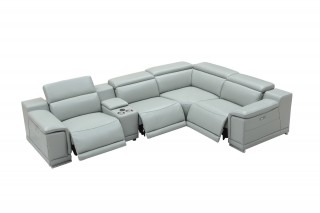 Overnice Modern Leather L-shape Sectional