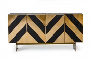 Glam Black Ash Modern Buffet