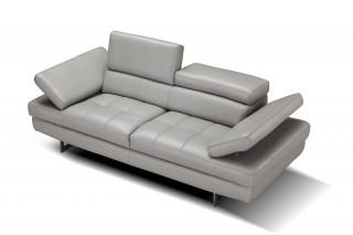 Manhattan Contemporary Italian Leather 2 PCs Sofa Set