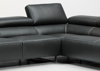 Luxurious Full Leather Sectional with Chaise