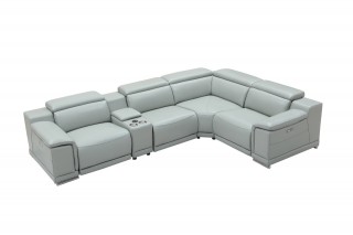 Overnice Modern Leather L-shape Sectional