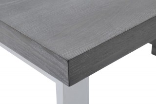 Modern Grey Elm Desk with Stainless Steel Leg