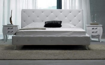 Stylish Leather Elite Platform Bed