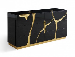 Designer Bedroom Set in High Gloss Lacquer