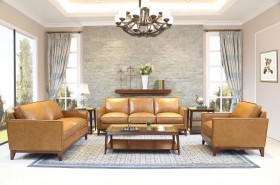 Classic Top Grain Leather Living Room Set