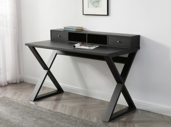 Modern Wenge Office Desk with Two Drawers