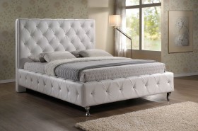 Refined Leather Modern Platform Bed