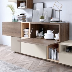 Modern Wall Unit with Contemporary Colors