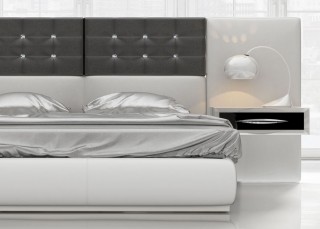 Overnice Leather Modern Platform Bed