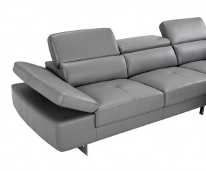 Advanced Adjustable Italian Top Grain Leather Sectional Sofa