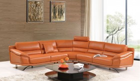 High-class Sectional Upholstered in Real Leather