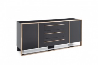 Elite Modern Black and Rose Gold Buffet