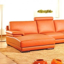 Adjustable Advanced Half Sectional Upholstered in Real Leather