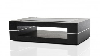 Modern Black Oak Rectangular Coffee Table