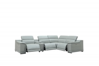 Overnice Modern Leather L-shape Sectional