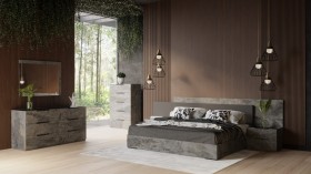 Made in Italy Leather Modern Design Bed Set