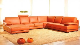 Adjustable Advanced Half Sectional Upholstered in Real Leather