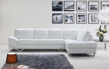 Stylish Leather Sectional with Chaise
