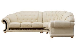 Baroque Style Sectional Set with Button Tufted Seats