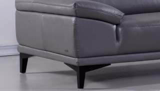 Contemporary Top-Grain Leather Living Room Set