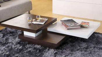 Stylish Two Toned Square Coffee Table