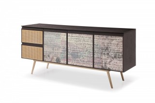 Modern Smoked Ash Buffet for Dining Room