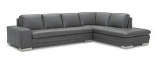 Contemporary Full Italian Leather Sectionals