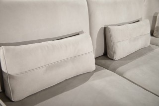 Advanced Adjustable Modern Leather L-shape Sectional with Pillows