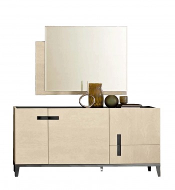 Three Door Contemporary Buffet in Lacquer