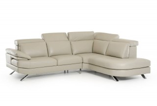 Contemporary Leather Upholstery Corner L-shape Sofa