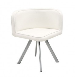 Contemporary Triangle Dining Chair with Metal Legs