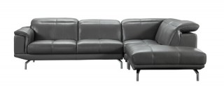 Contemporary Style Leather Curved Corner Sofa