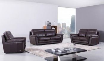 Elegant Classic Italian Leather Sofa Set