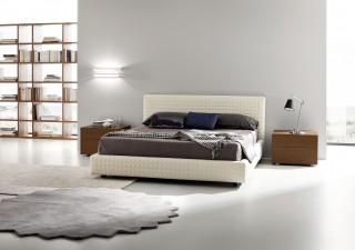 Lacquered Made in Spain Wood High End Platform Bed