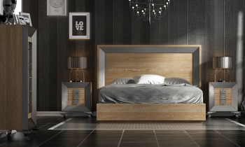 Stylish Wood Elite Platform Bed with Extra Storage