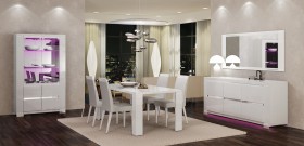 Exclusive Rectangular Made in Italy Dinner Table and Chairs