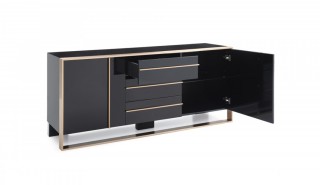 Elite Modern Black and Rose Gold Buffet