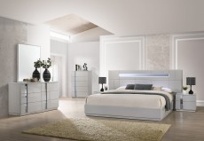 Elegant Wood Elite Modern Bedroom Sets with Light System Elegant Wood Elite Modern Bedroom Sets with Light System