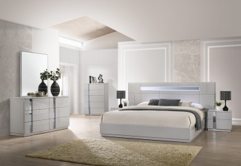 Elegant Wood Elite Modern Bedroom Sets with Light System