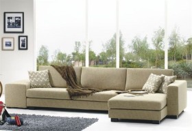 High End Microsuede Fabric Sectional