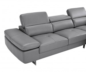 Advanced Adjustable Italian Top Grain Leather Sectional Sofa