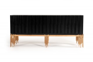 Modern Black and Rosegold Buffet for Dining Room