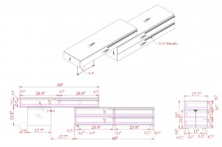 Zen TV Stand with Two Drawer for Media Storage