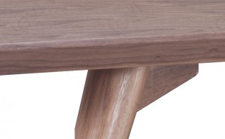 Contemporary Modern Sturdy Walnut Dining Room Table