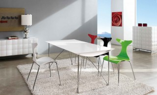 Spain Made Exclusive Glossy Side Chairs with Four Color Options