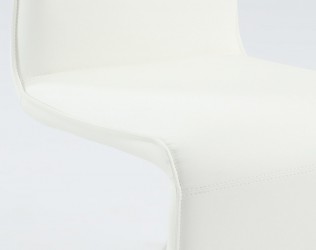 Fully Upholstered Side Chairs with Contour High Back In White or Black